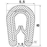 PVC-Kantenschutz mit Metallband