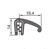 EPDM-Kantenschutz mit Metallband  u. Moosgummidichtung