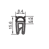 EPDM-Kantenschutz mit Metallband u. Moosgummidichtung
