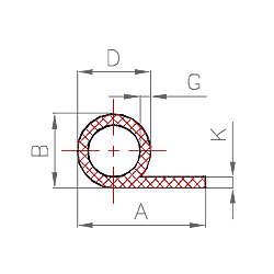 EPDM/NBR P-Profil Nr. 401