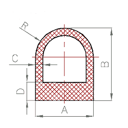 Silikon D-Profil Nr. 601