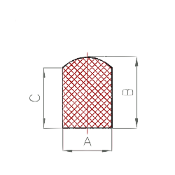 Silikon Halbrund-Profil Nr. 304