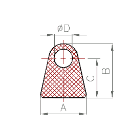 Silikon Halbrund-Profil Nr. 307