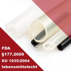 Silikonschläuche, peroxydvernetzt (60° Shore A) / FDA