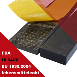 Viton® / FKM-Streifen (Vollmaterial), selbstklebend
