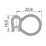 EPDM-Kantenschutz mit Metallband u. Moosgummidichtung