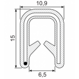 EPDM-Kantenschutz mit Metallband