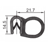PVC-Kantenschutz mit Metallband u. Moosgummidichtung