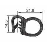 PVC-Kantenschutz mit Metallband u. Moosgummidichtung