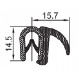 PVC-Kantenschutz mit Metallband u. Moosgummidichtung