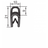 PVC-Kantenschutz mit Metallband u. Moosgummidichtung