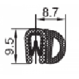 PVC-Kantenschutz mit Metallband u. Moosgummidichtung