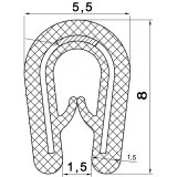 PVC-Kantenschutz mit Metallband