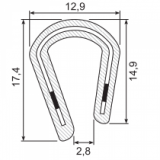PVC-Kantenschutz mit Metallband