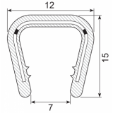 PVC-Kantenschutz mit Metallband