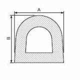 Zellkautschuk-Hohlkammerprofile 21 x 15 mm, einseitig...