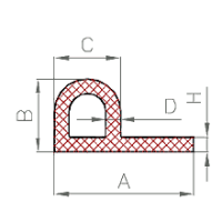 Silikon P-Profil / Noten-Profil Nr. 1001