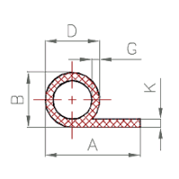 Silikon P-Profil / Noten-Profil Nr. 1002