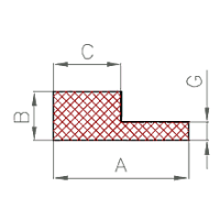 Silikon P-Profil / Noten-Profil Nr. 1006