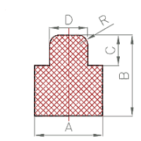 Silikon Nut u. Zargen-Profil Nr. 1302