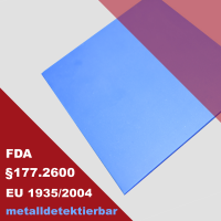 HokoFLEX® - Silikonplatten metalldetektierbar blau / FDA (60° Sh.)