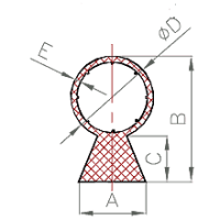 Silikon Nut u. Zargen-Profil Nr. 1309