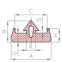 Silikon Nut u. Zargen-Profil Nr. 1313