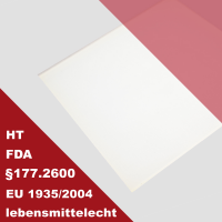 HokoFLEX® - Silikonplatten HT +270° C (kurzfristig) +300° C / FDA (60° Sh.) weiß/natur