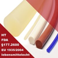 Silikon-Rundschnüre (Vollmaterial / FDA / HT)