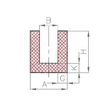 EPDM/NBR U-Profile (3 Standardformen / Produktionsware)