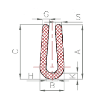 EPDM/NBR U-Profil Nr. 102