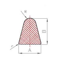 EPDM/NBR Halbrund-Profil Nr. 303