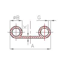 EPDM/NBR P-Profil Nr. 402