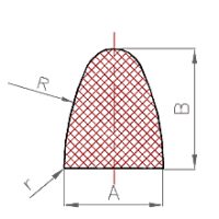 Silikon Halbrund-Profil Nr. 303