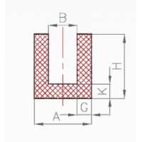 Standard U-Profile aus EPDM (Lagerware - kurze Lieferzeit)