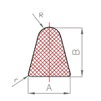 Silikon Halbrund-Profil Nr. 302