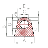 Silikon Halbrund-Profil Nr. 306