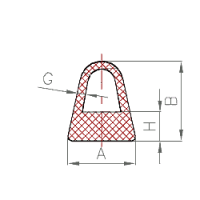 Silikon Halbrund-Profil Nr. 308