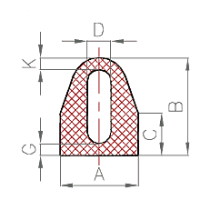 Silikon Halbrund-Profil Nr. 309