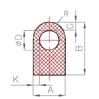 Silikon Halbrund-Profil Nr. 310