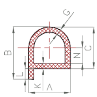 Silikon D-Profil Nr. 603