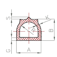 Silikon D-Profil Nr. 604