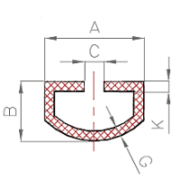 Silikon D-Profil Nr. 606