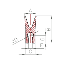 Silikon H-Profil Nr. 805