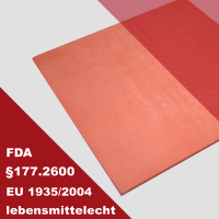 HokoFLEX® - Silikonplatten rotbraun / FDA (40°-60° Sh.)