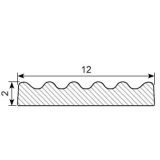 Kronenprofil aus Zellkautschuk 12 x 2 mm ,einseitig...