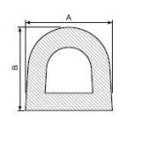 Zellkautschuk-Hohlkammerprofile 21 x 15 mm, einseitig...