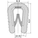 PVC-Kantenschutz mit Metallband, weiß
