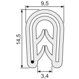 EPDM-Kantenschutz mit Metallband