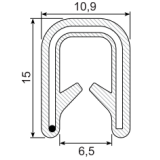 EPDM-Kantenschutz mit Metallband